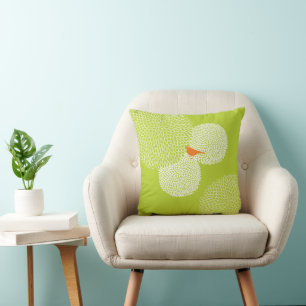 Limon Moderne Blume Nectarine Niedlich Bird Pillow Kissen