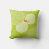 Limon Moderne Blume Nectarine Niedlich Bird Pillow Kissen (Vorderseite)