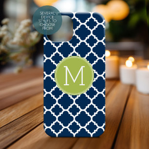 Limon-Navy-Geometrisches Muster für benutzerdefini Case-Mate iPhone Hülle