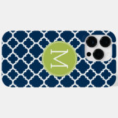 Limon-Navy-Geometrisches Muster für benutzerdefini Case-Mate iPhone Hülle (Rückseite (Horizontal))