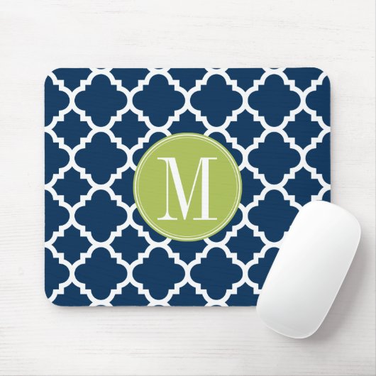 Limon-Navy-Geometrisches Muster für benutzerdefini Mousepad (Mit Mouse)
