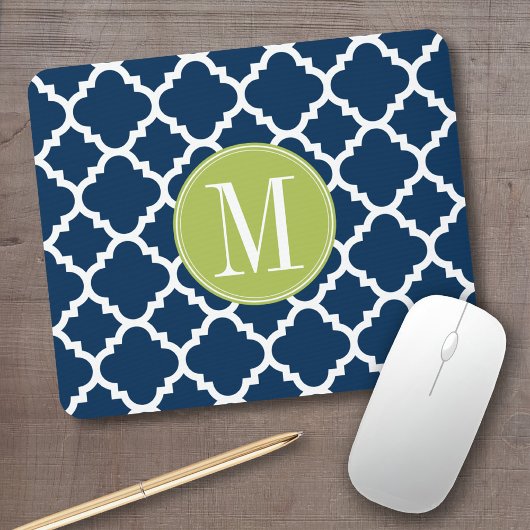 Limon-Navy-Geometrisches Muster für benutzerdefini Mousepad