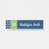 Limon-Navy-Geometrisches Muster für benutzerdefini Türschild (Vorderseite )