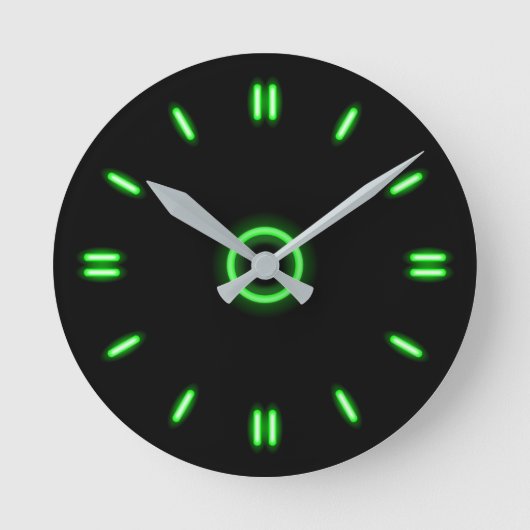 Limon Neon Runde Wanduhr (Vorderseite)