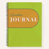 Limon Orange Aquamarin Name Journal Notizblock (Vorderseite)