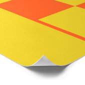 Limon Orange Undated Checked September Calendar Poster (Ecke)