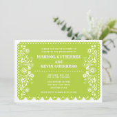 Limon Papel Picado Cinco de Mayo Engagement Party Einladung (Stehend Vorderseite)