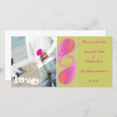 Limon & Raspberry Paisley Save the Date Ihr Foto (Vorne/Hinten)