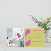 Limon & Raspberry Paisley Save the Date Ihr Foto (Stehend Vorderseite)