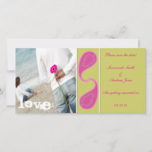 Limon & Raspberry Paisley Save the Date Ihr Foto