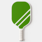 Limon rosa, leuchtend weiß gestrichene Streifen Pickleball Schläger (Vorderseite)