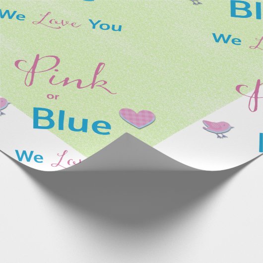 Limon rosa oder blau geschenkpapier (Ecke)