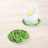 Limon-Schwarz-Abstrakt-Crackle Getränkeuntersetzer (Seite)