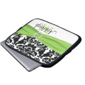 Limon Schwarz-weiß mit dem IMITAT Ribbon Laptop-Si Laptopschutzhülle (Vorne Knopf)