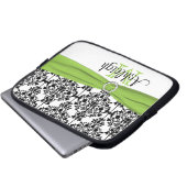 Limon Schwarz-weiß mit dem IMITAT Ribbon Laptop-Si Laptopschutzhülle (Vorne Knopf)