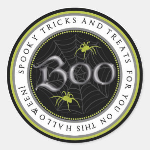 Limon Spider Web Halloween Gefallen Stickers