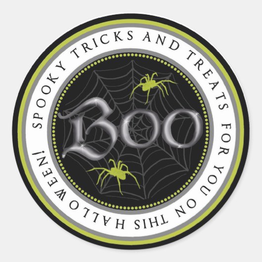 Limon Spider Web Halloween Gefallen Stickers (Vorderseite)