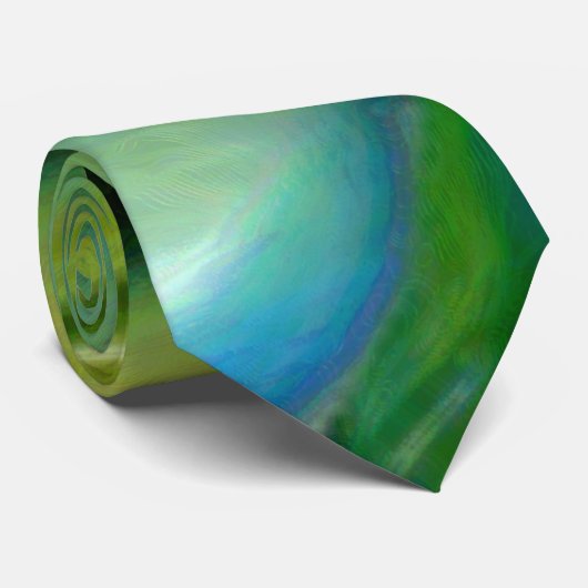 Limon u. Türkis Krawatte (Gerollt)