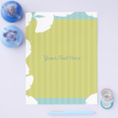 Limon und Aqua Blue White Gingko Blätter Flyer (Einzeln)