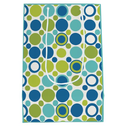 Limon- und Aqua-Bubble MCM-Geschenktasche Mittlere Geschenktüte (Rückseite)