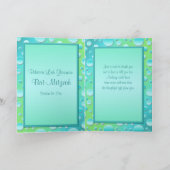 Limon und Aqua Polka Dot Danke, Card mit Foto Dankeskarte (Innenseite)