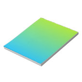 Limon und blau zwei Tone Notizblock (Rotiert)
