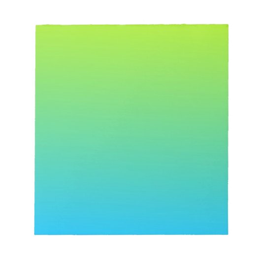 Limon und blau zwei Tone Notizblock (Vorderseite)
