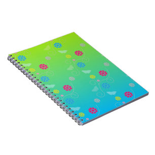 Limon und blau zwei Tone Notizblock