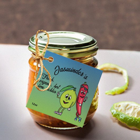 Limon und Pepper Pals Funny Cartoon Limon Pickles Geschenkanhänger