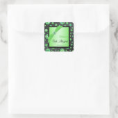 Limon und schwarz 1,5" Bat Mitzvah Sticker (Tasche)