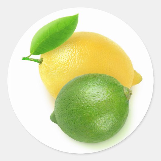 Limon und Zitrone Runder Aufkleber (Vorderseite)