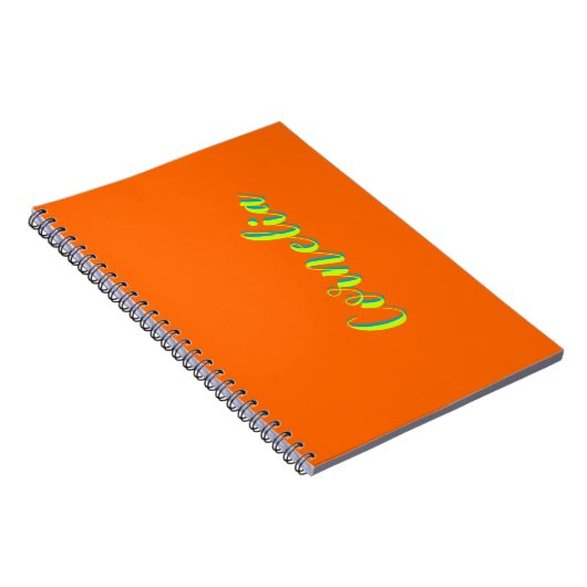 Limon Yellow 3D Spring Green Name | Funny Orange Notizblock (Rechte Seite)