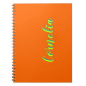 Limon Yellow 3D Spring Green Name | Funny Orange Notizblock (Vorderseite)