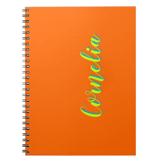 Limon Yellow 3D Spring Green Name | Funny Orange Notizblock (Vorderseite)