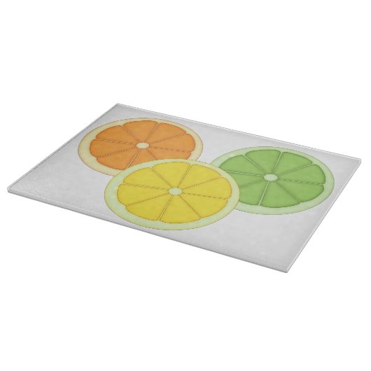 Limon, Zitrone und Orange Schneidebrett (Ecke)