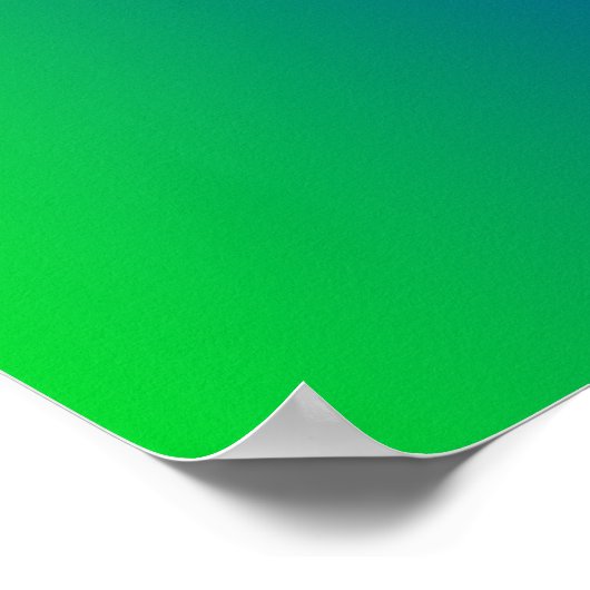 Limon zu blauer Gradient Poster (Ecke)