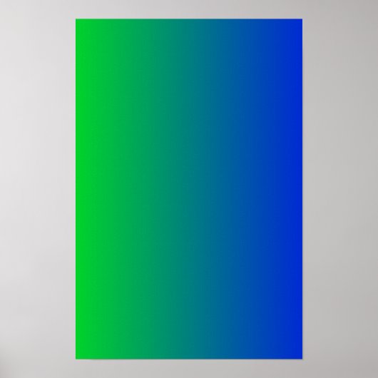 Limon zu blauer Gradient Poster (Vorne)