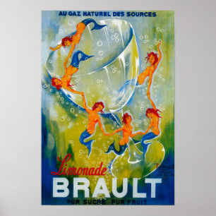 Limonade Brault Vintag PosterEurope Poster