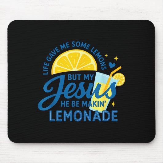 Limonade Christliche Bekleidung Religiöser Jesus Mousepad (Vorne)