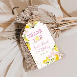 Limonade Floral Geburtstags Dankeschön Geschenkanhänger