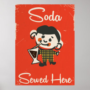 Limonade hier serviert vintage Getränke-Werbung Poster