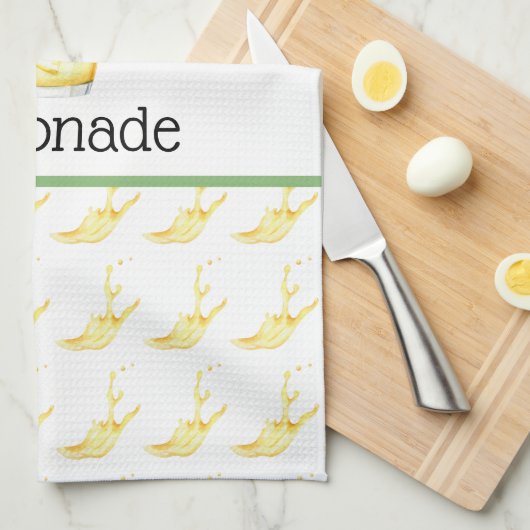 Limonade in einem Glasküchentuch Geschirrtuch (Viertel Falte)