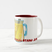Limonade-Kaffee-Tassen-rostiger Limonade-Stand Zweifarbige Tasse (VorderseiteRechts)