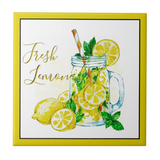 Limonade Keramikfliese (Vorderseite)
