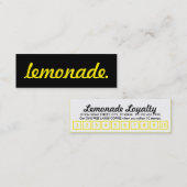 Limonade. LoyalitätsLochkarte Treuekarte (Vorne/Hinten)
