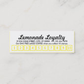 Limonade. LoyalitätsLochkarte Treuekarte (Rückseite)