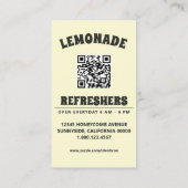 LIMONADE mit QR-Code Visitenkarte (Rückseite)