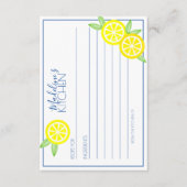 Limonade SOMMER CITRUS Brautparty REZIPE Begleitkarte (Vorderseite)
