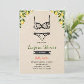 Limonade und Dessous-Party-Dusche Einladung (Stehend Vorderseite)