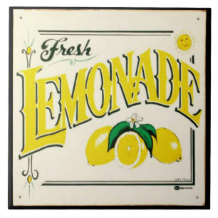 Limonade Vintage-Schild Zitronenfrucht Keramikflie Fliese